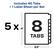 Includes 40 Tabs + 1 Label Sheet per Set
5 x 11" 8 TABS 8.5"