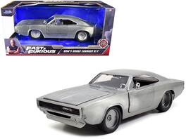 Dom's 1970 Dodge Charger R/T Bare Metal "Fast & Furious 7" (2015) Movie 1/24 Diecast Model Car by Jada - Gray