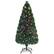 Front. Costway - 6Ft Pre-Lit Fiber Optic PVC Christmas Tree Metal Holiday - Green.