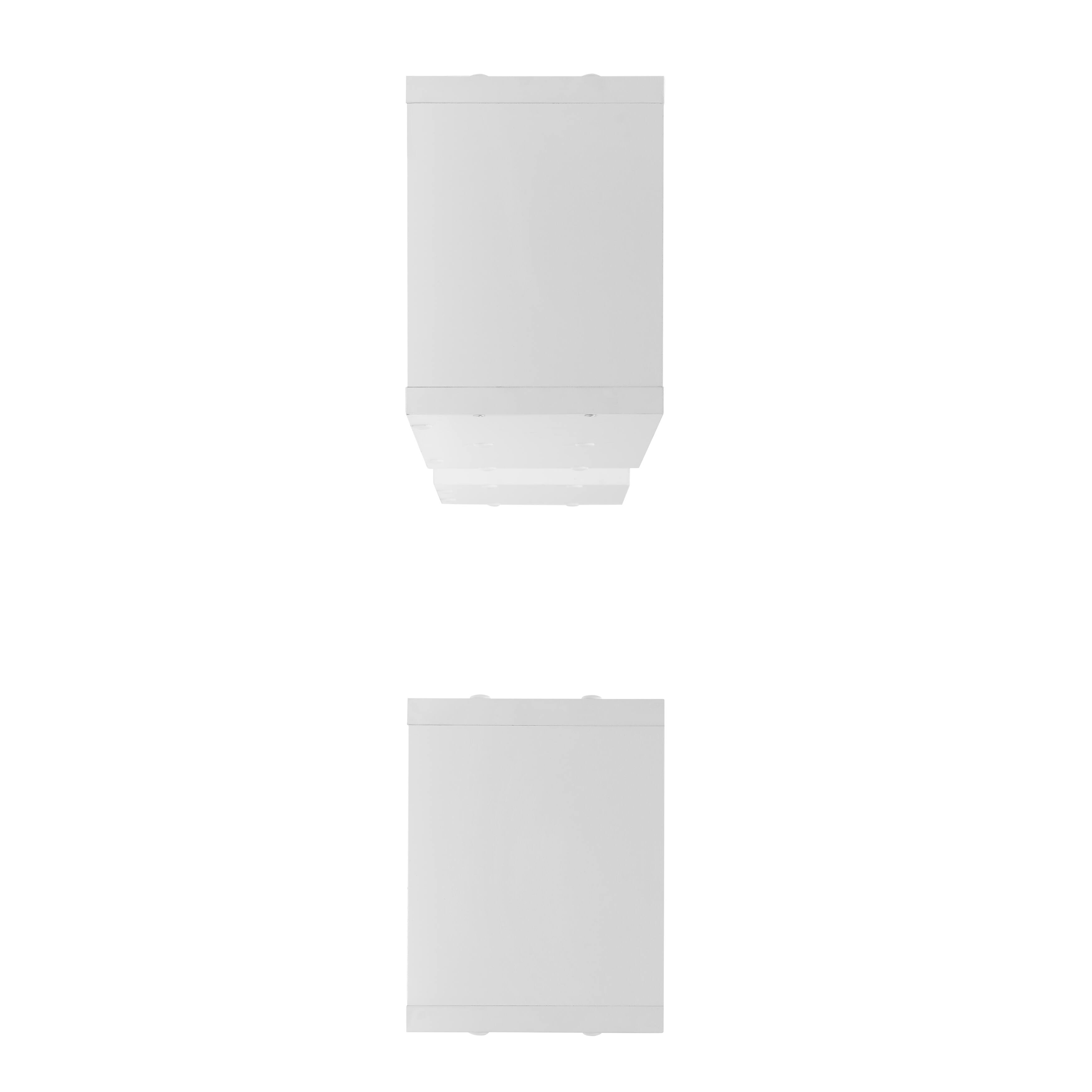 Alt View 10. Danya B - Bauhaus Floating Geometric Cubby Wall Shelves - Set of 3 Sizes - White - White.