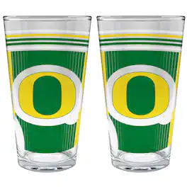 Great American Products - Oregon Ducks Two-Piece 16oz. Pint Glass Set - Multicolor