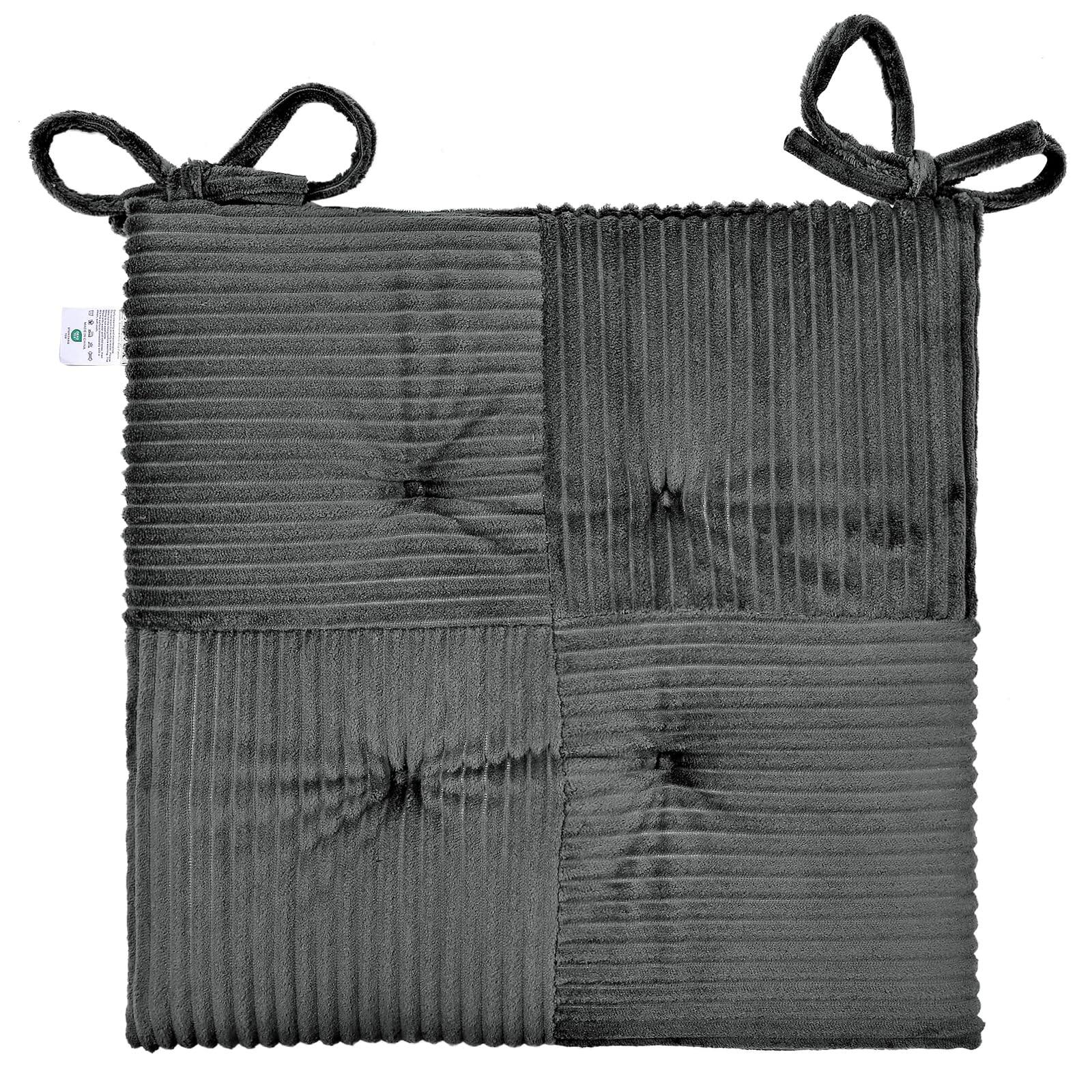 JETRANSPORT Office Stacking Chair Cushions 4 Pack Corduroy High Density ...