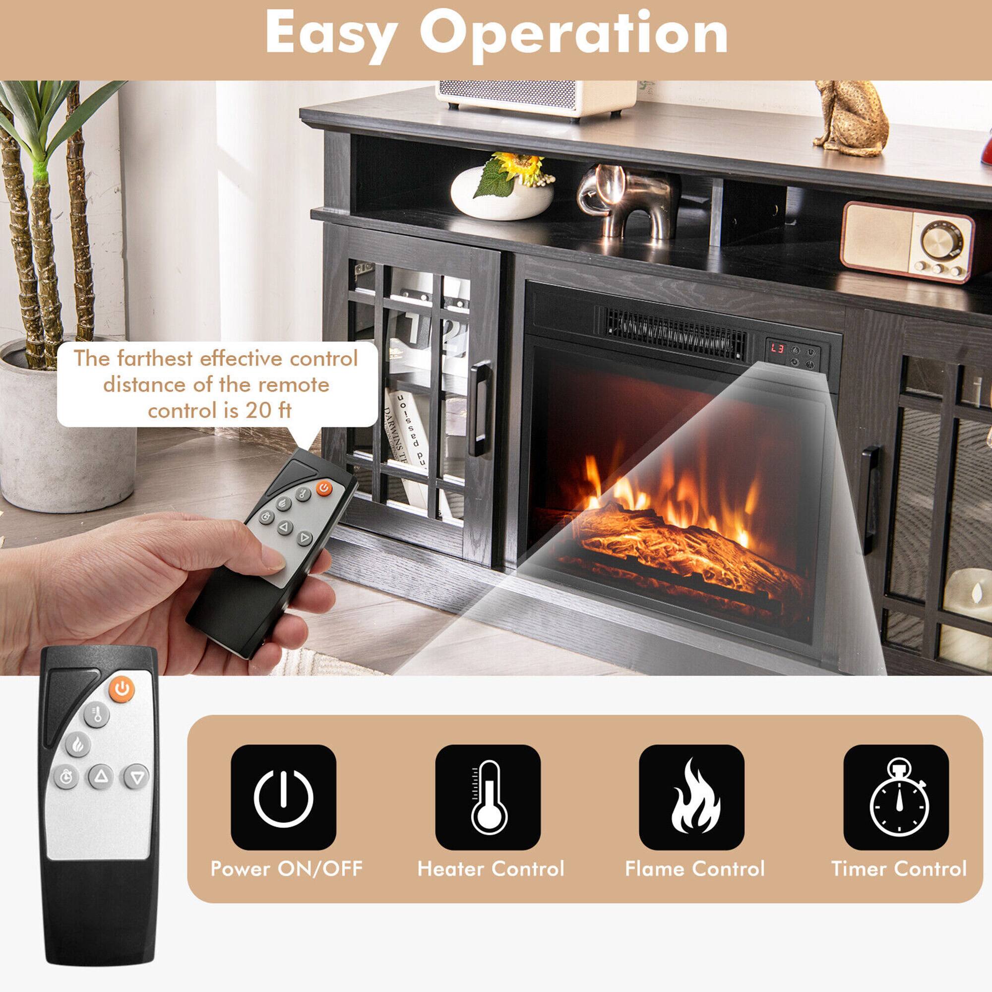 Easy Operation
The farthest effective control distance of the remote control is 20 ft
Power ON/OFF
Heater Control
Flame Control
Timer Control