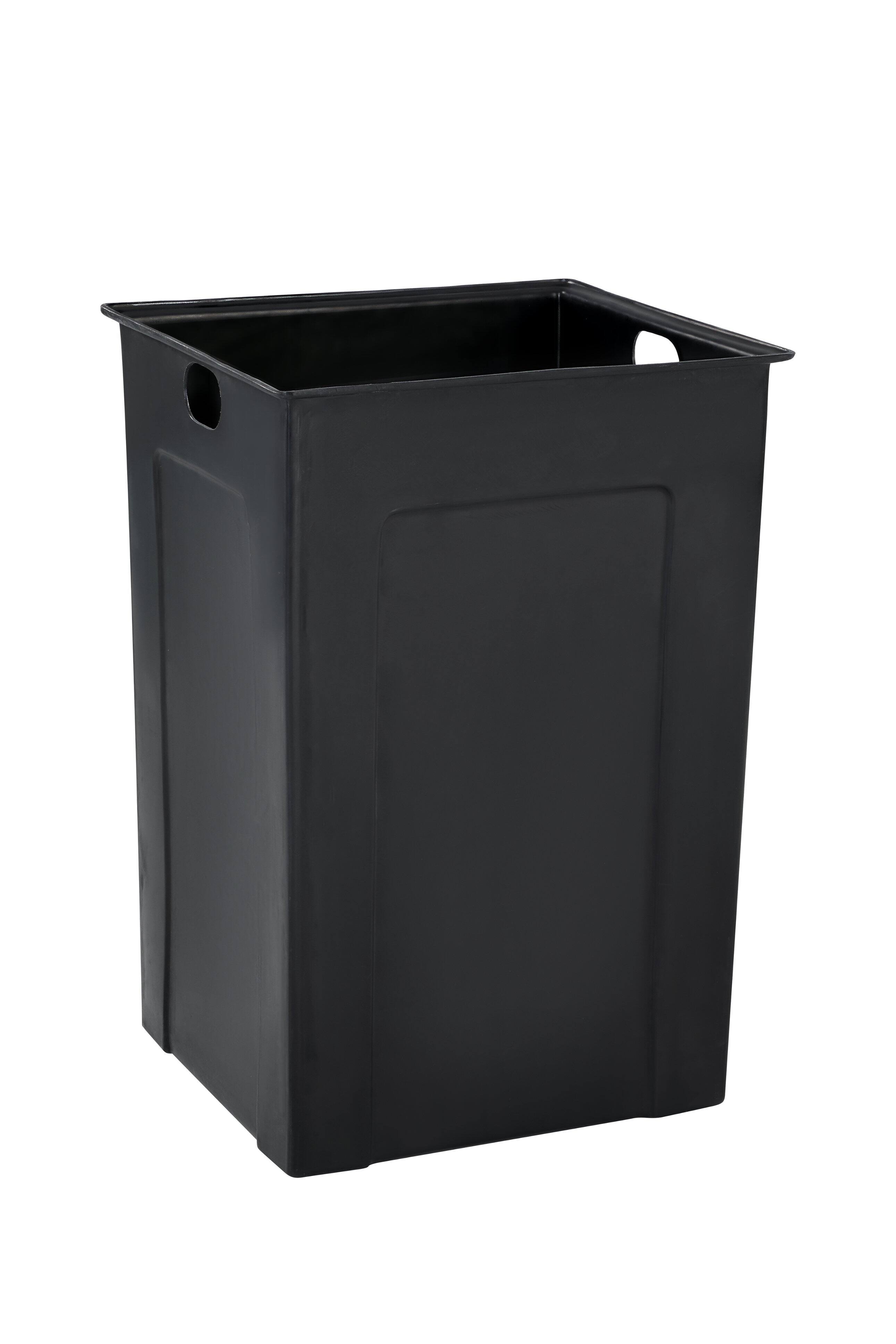 Front. Alpine Industries - 55 Gallon Trash Insert Liner - Black.