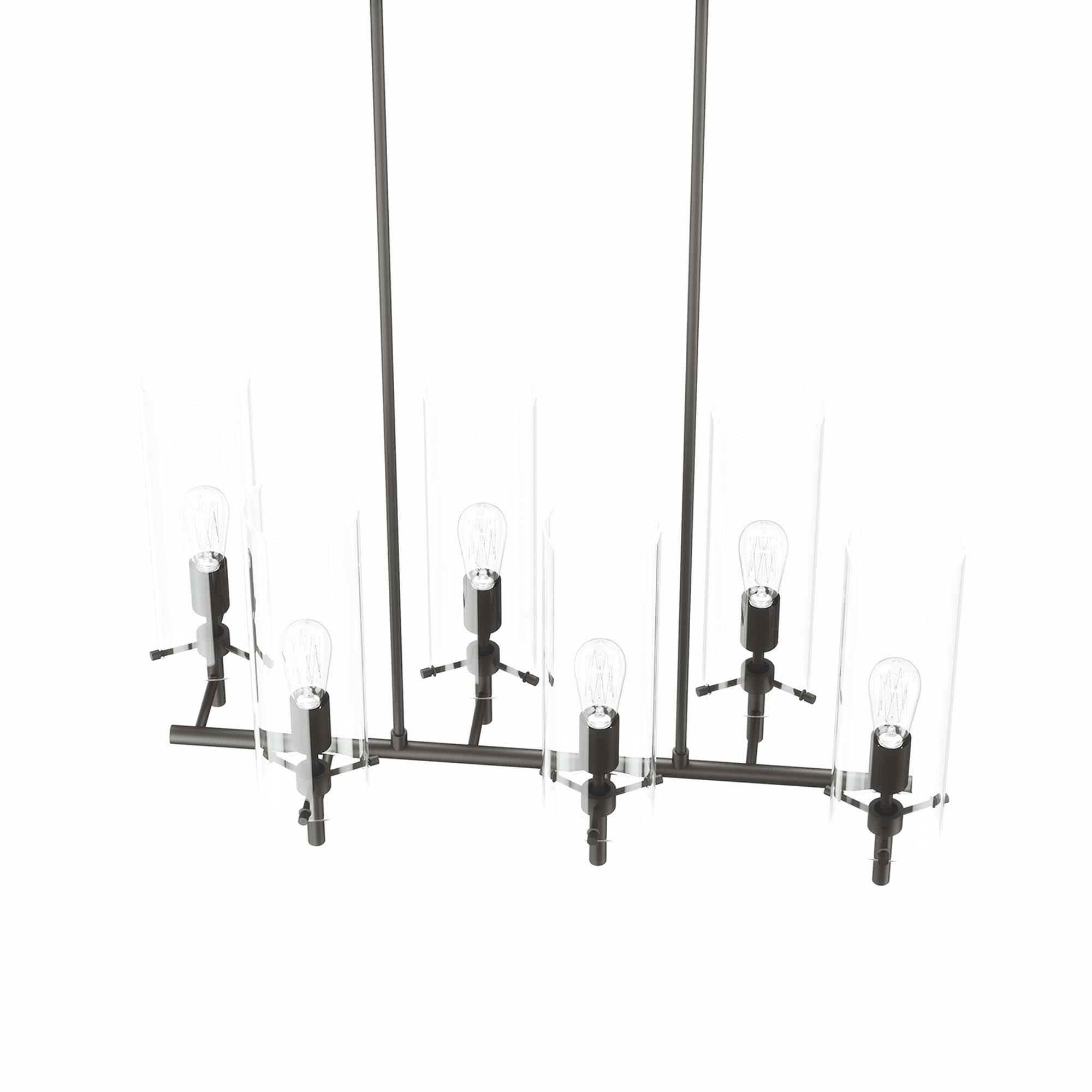 Alt View 2. Modway - Skylark 6-Light Chandelier by Modway - Clear Black.