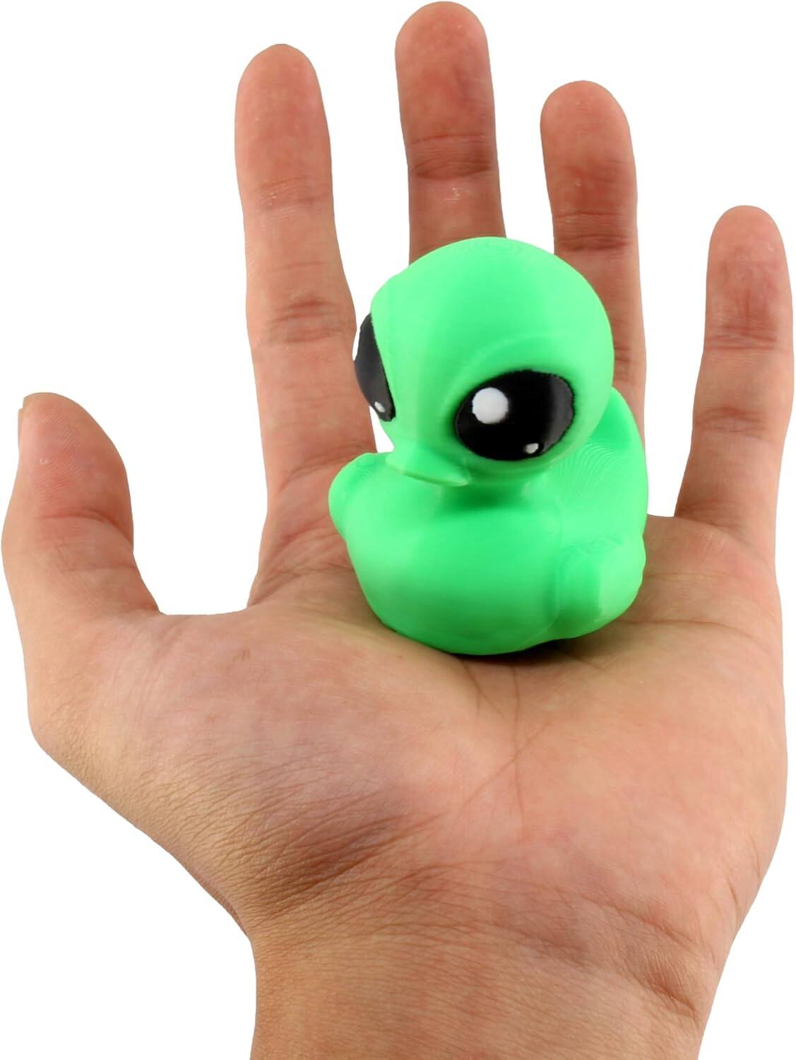 Back. JuzToys - Alien Duck Figurine, 4x4 Ducking, Fun Car Dashboard Accessory, Unique Alien Figure Gifts, Ducks for Cars by PowerTRC - Green.