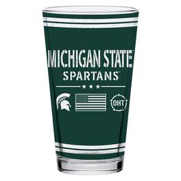 Indigo Falls - Michigan State Spartans 16oz. OHT Military Appreciation Pint Glass - Multicolor