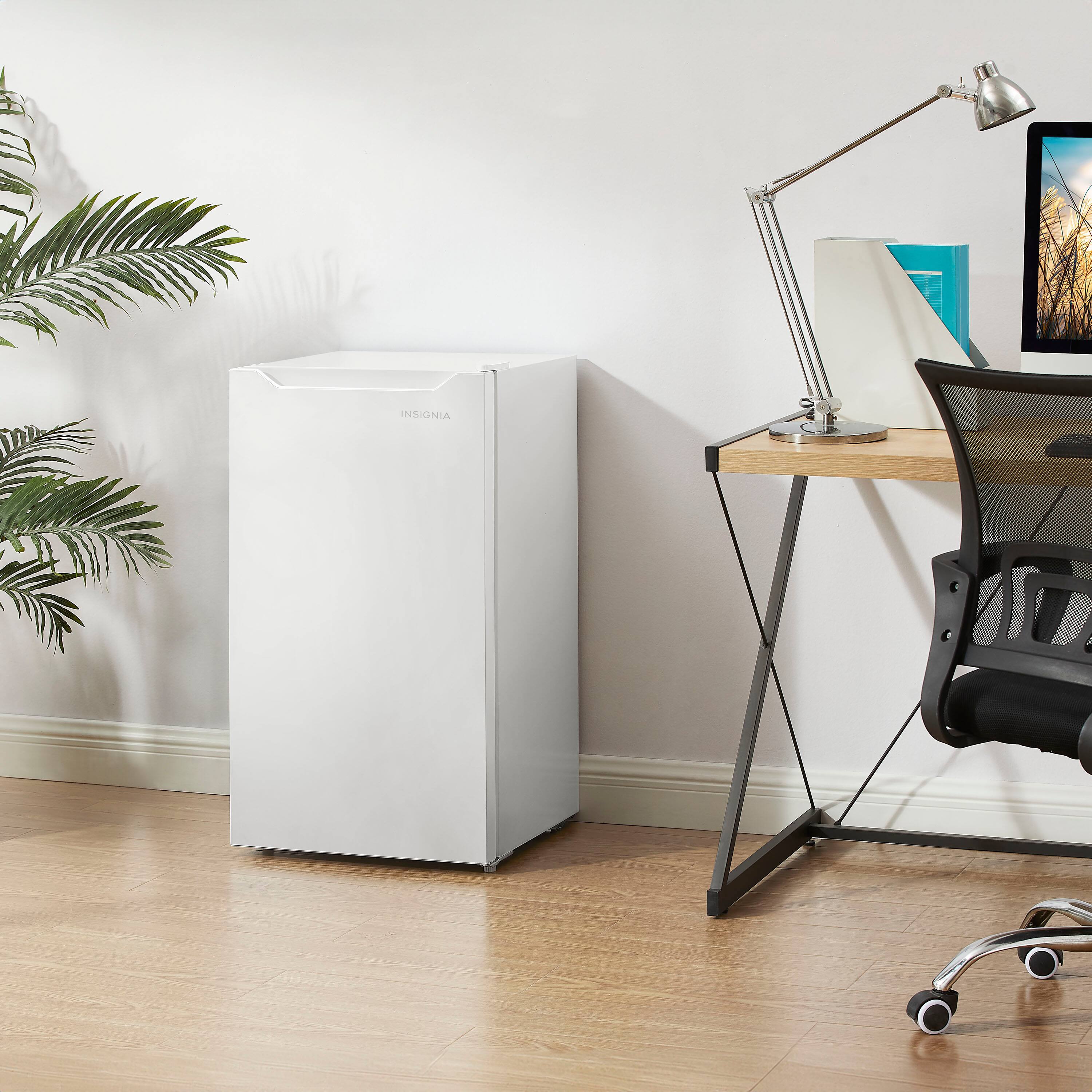 Alt View 8. Insignia™ - 3.3 Cu. Ft. Mini Fridge with Door Storage and ENERGY STAR Certification - White.