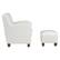 Left. OSP Home Furnishings - Aiden Chair & Ottoman Faux Leather - Cream.