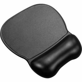 Compucessory - Soft Skin Gel Wrist Rest & Mouse Pad 1 x 8.50 x 9.50 Gel Anti slip Mouse - Black