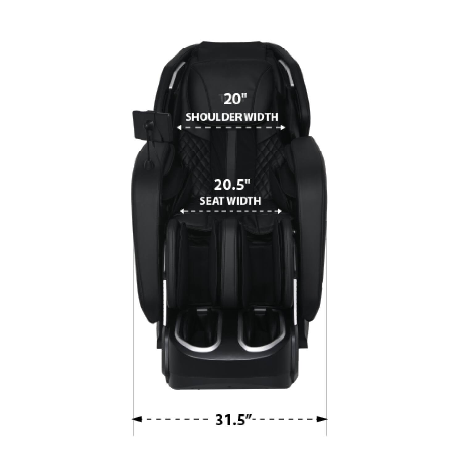 20" SHOULDER WIDTH  
20.5" SEAT WIDTH  
31.5"