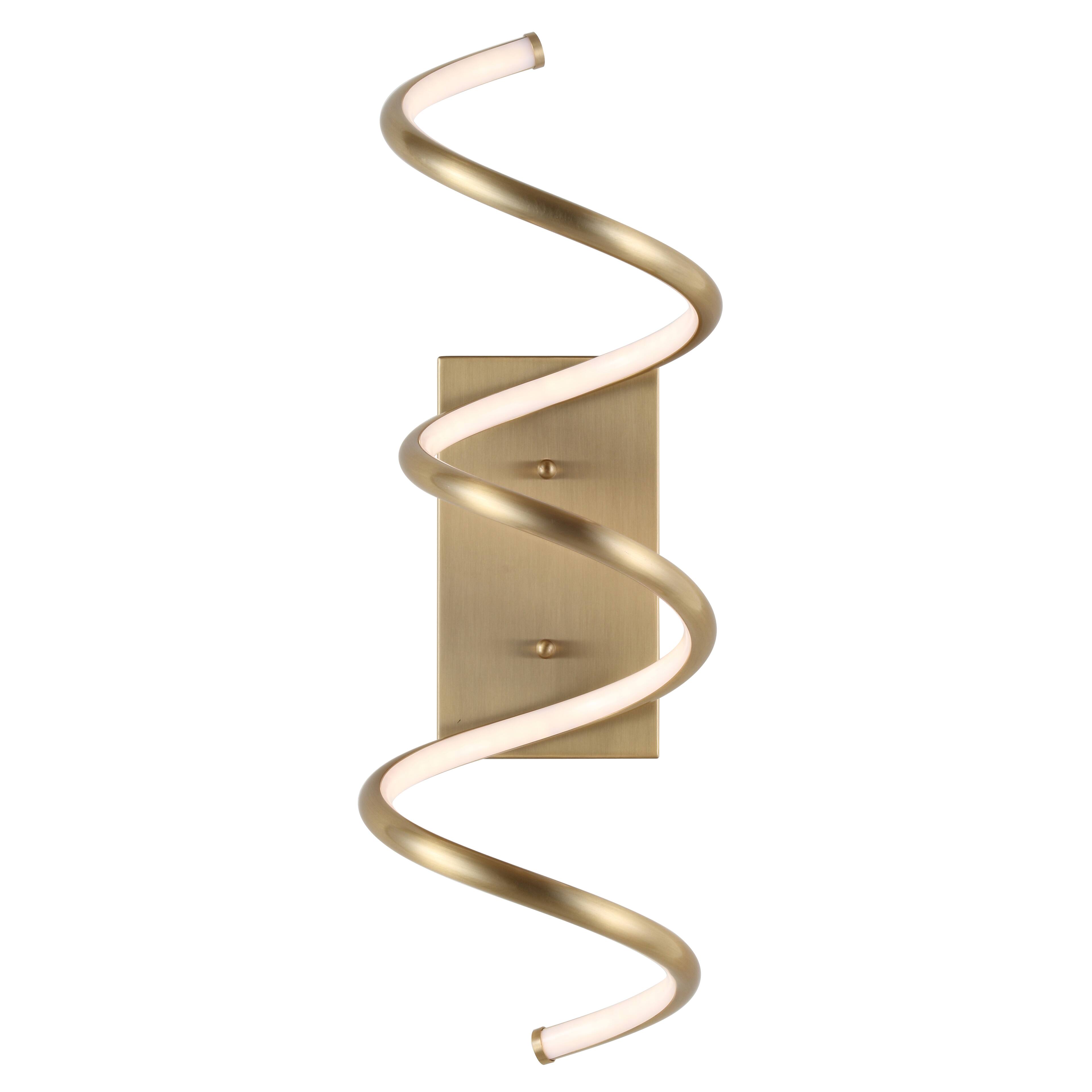 "Jonathan Y - Scribble 7"" Modern Metal Integrated LED Vanity Light Sconce - Gold" price history on PriceWatchPro