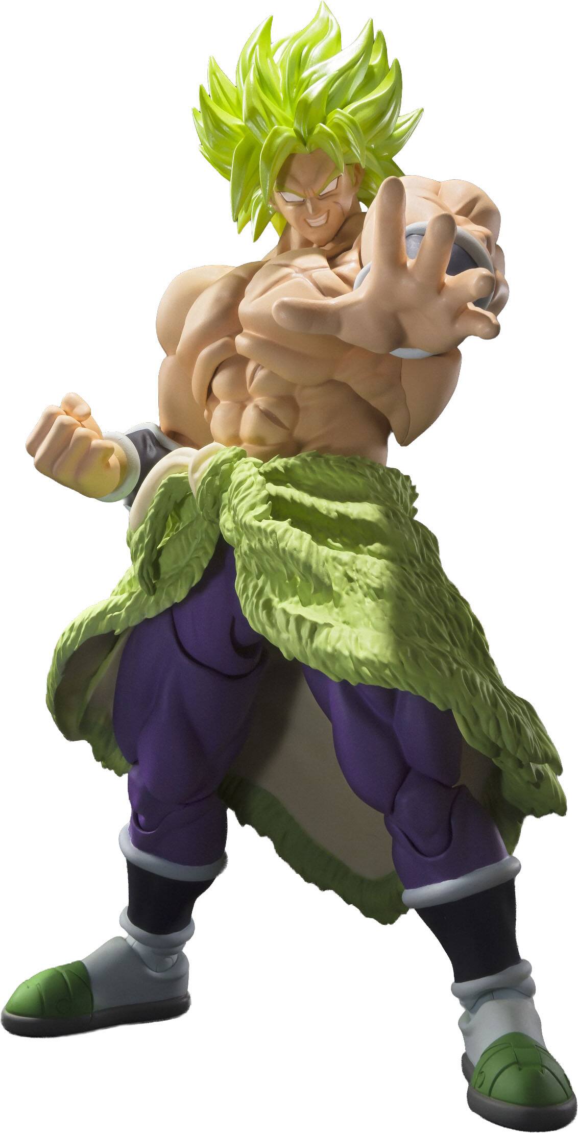 Left. Bandai - 8.6" Super Saiyan Broly Fully Power - Dragon Ball Super: Broly - Tamashii Nations S.H. Figuarts.