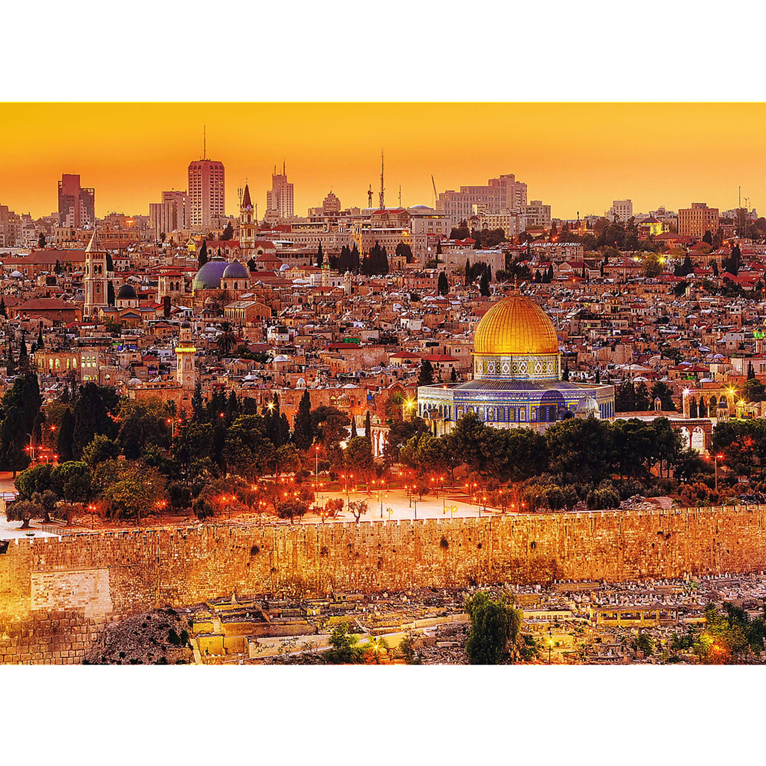 Alt View 1. Trefl - Trefl Red 3000 Piece Puzzle - The roofs of Jerusalem / Fototeca.