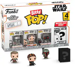 Funko - BITTY POP!: Star Wars - The Mandalorian - Mandalorian 4-Pack - COLLECTIBLES - Multicolor