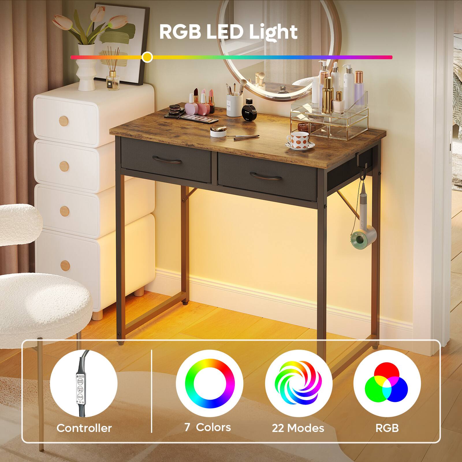 RGB LED Light
Controller
7 Colors
22 Modes
RGB