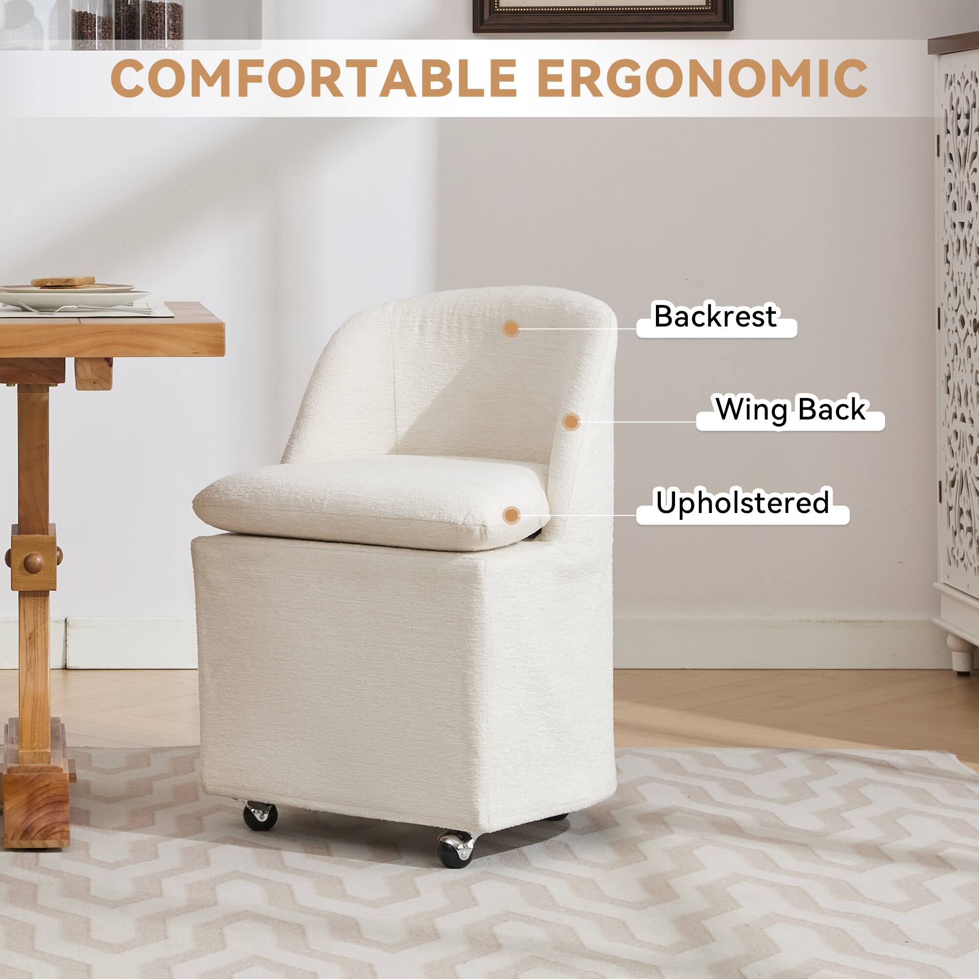 COMFORTABLE ERGONOMIC

- Backrest
- Wing Back
- Upholstered