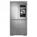 Front. Samsung - 23 cu. ft. 4-Door Flex Counter Depth Smart Refrigerator with Family Hub - Stainless Steel.