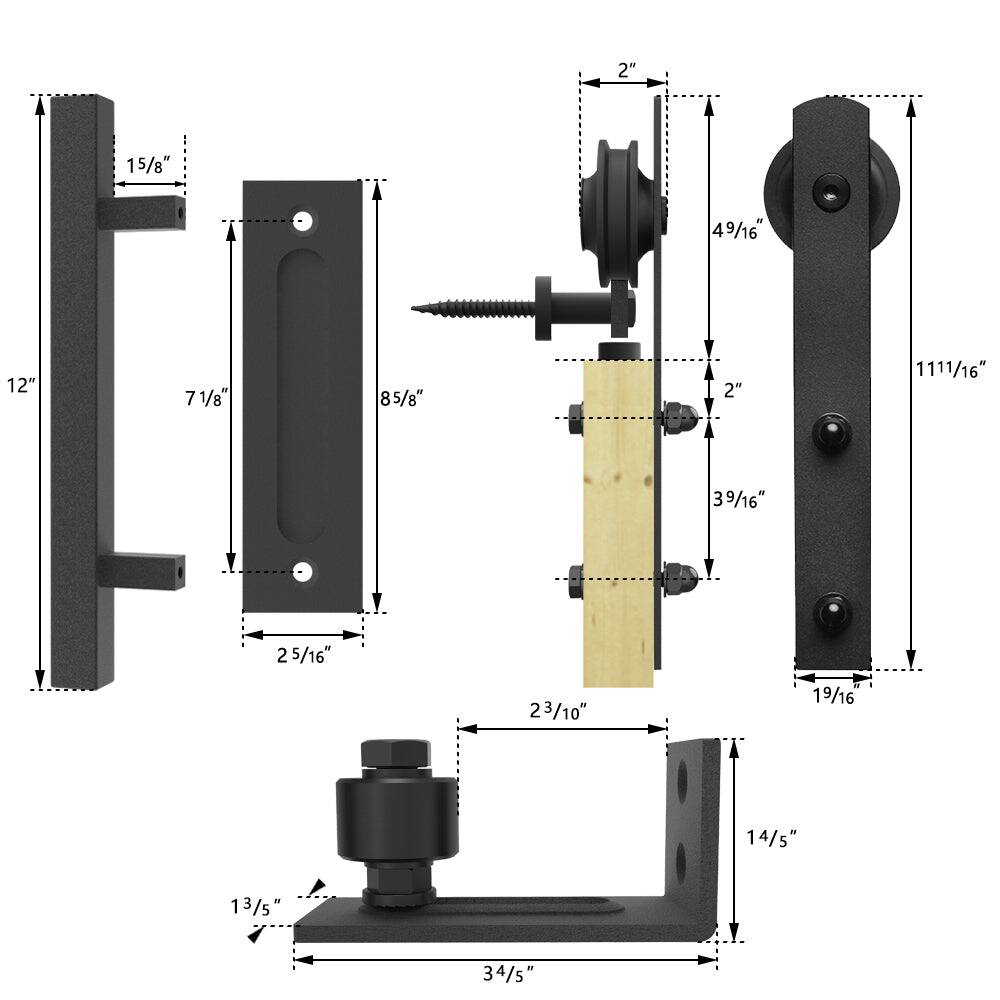 2" 15/8" 49/16" 12" 71/8" 85/8" 2" 1111/16" 39/16" 25/16" 23/10" 19/16" 14/5" 34/5"