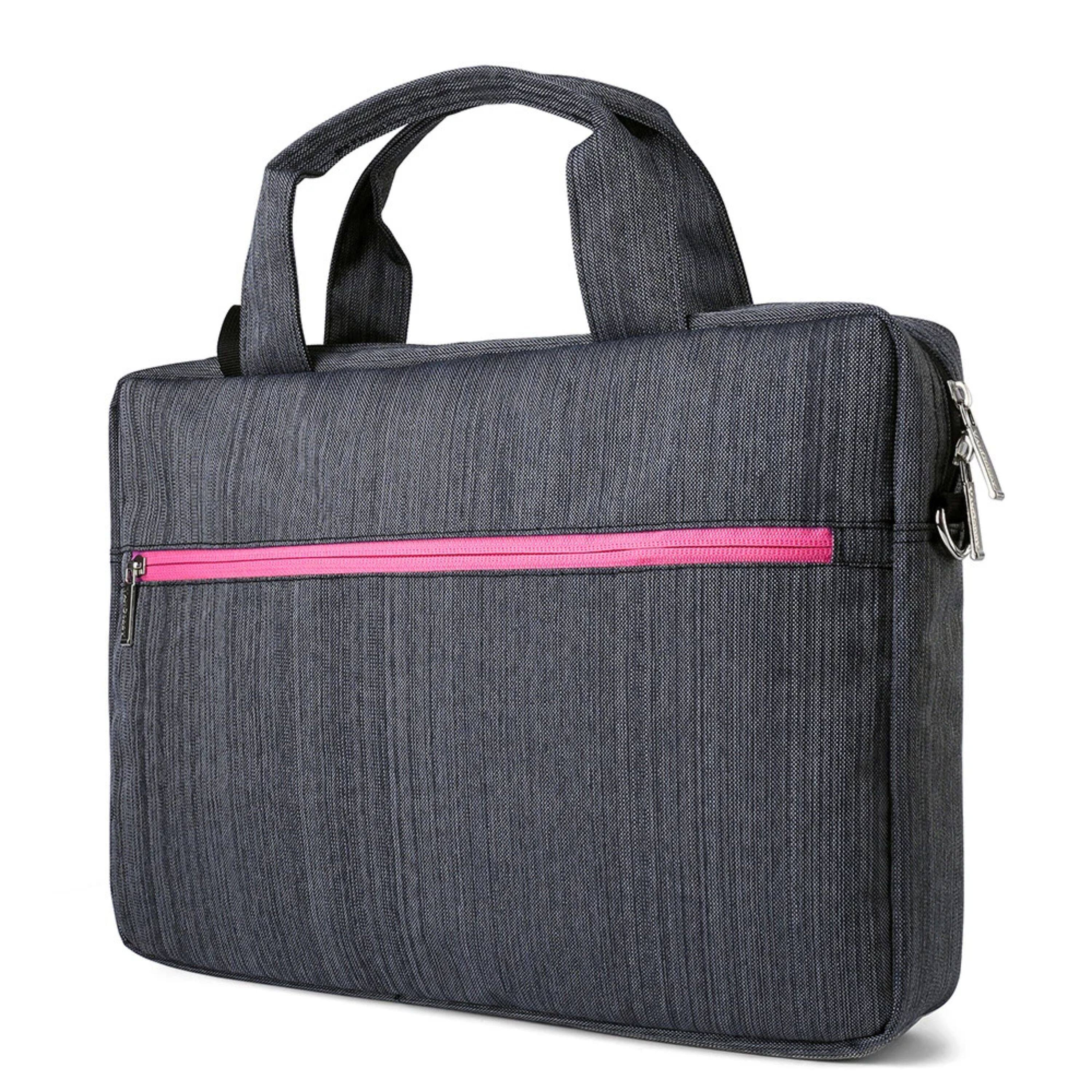 Angle. Kitcheniva - Nylon Laptop Shoulder Messenger Bag For 13" Laptop Magenta - Magenta.