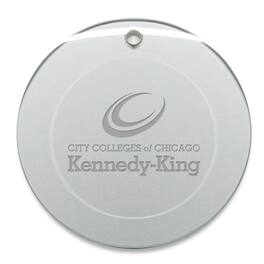 Jardine - Kennedy-King College Statesmen 3'' Round Glass Ornament - Multicolor