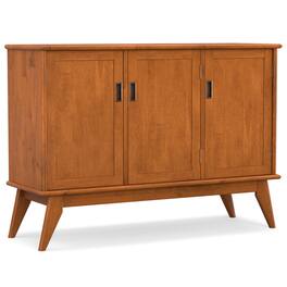 Simpli Home - Draper SOLID HARDWOOD Mid Century 3 Door Sideboard Buffet - Teak Brown