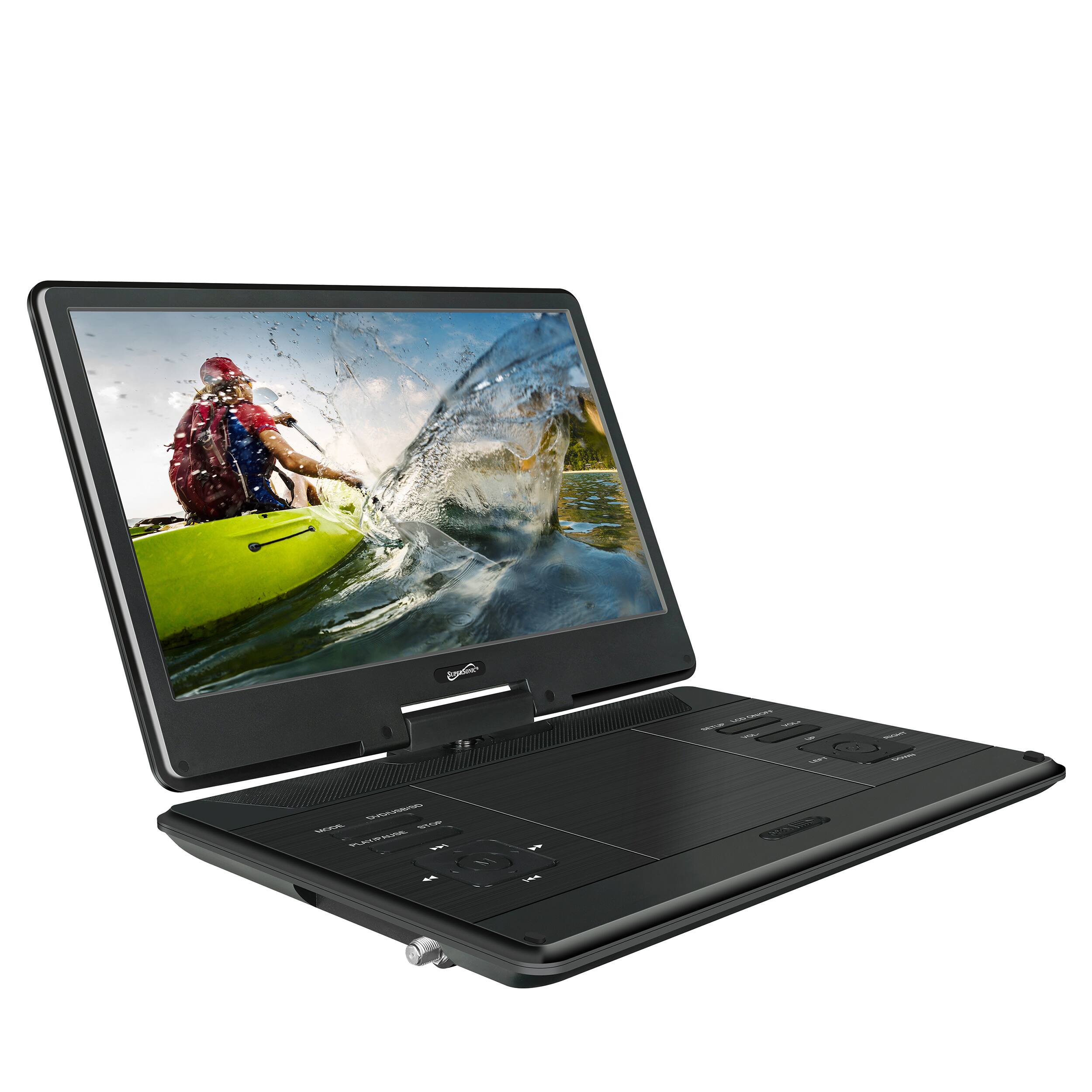 Alt View 1. Supersonic - SuperSonic 14 Inch Portable Swivel DVD Player in Black with TV Tuner.
