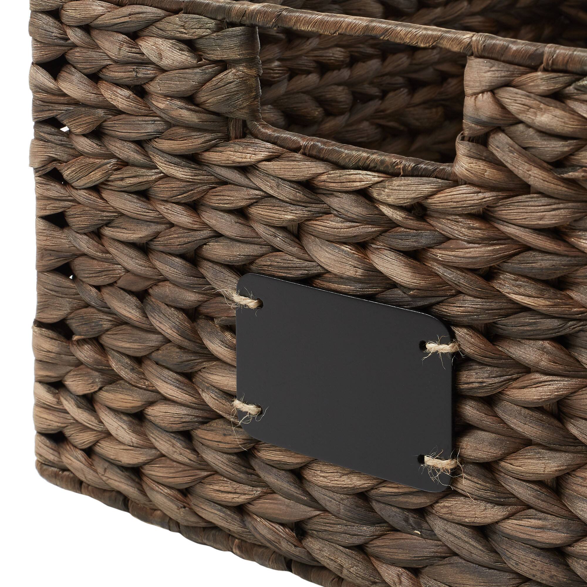 Alt View 4. Casafield - Water Hyacinth Pantry Storage Basket Organizer Bins - Espresso - Hyacinth.