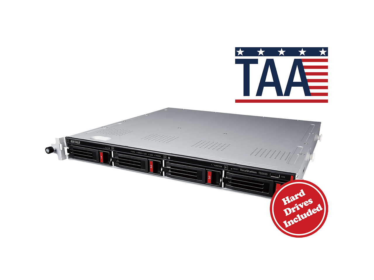 Buffalo Technology - BUFFALO TS3430RN1602 16TB (2 x 8TB) Network Storage - Black