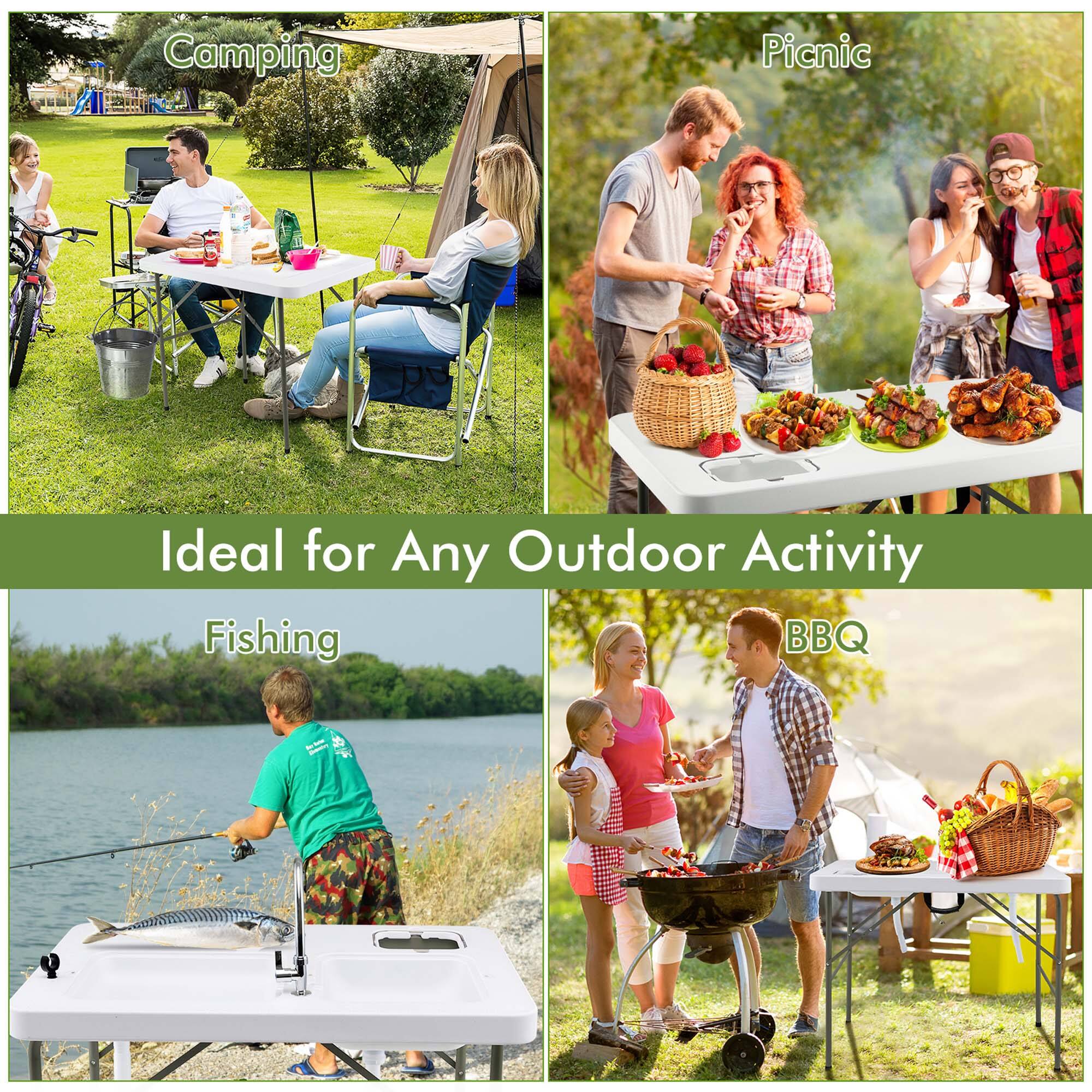 Camping  
Picnic  
Ideal for Any Outdoor Activity  
Fishing  
BBQ