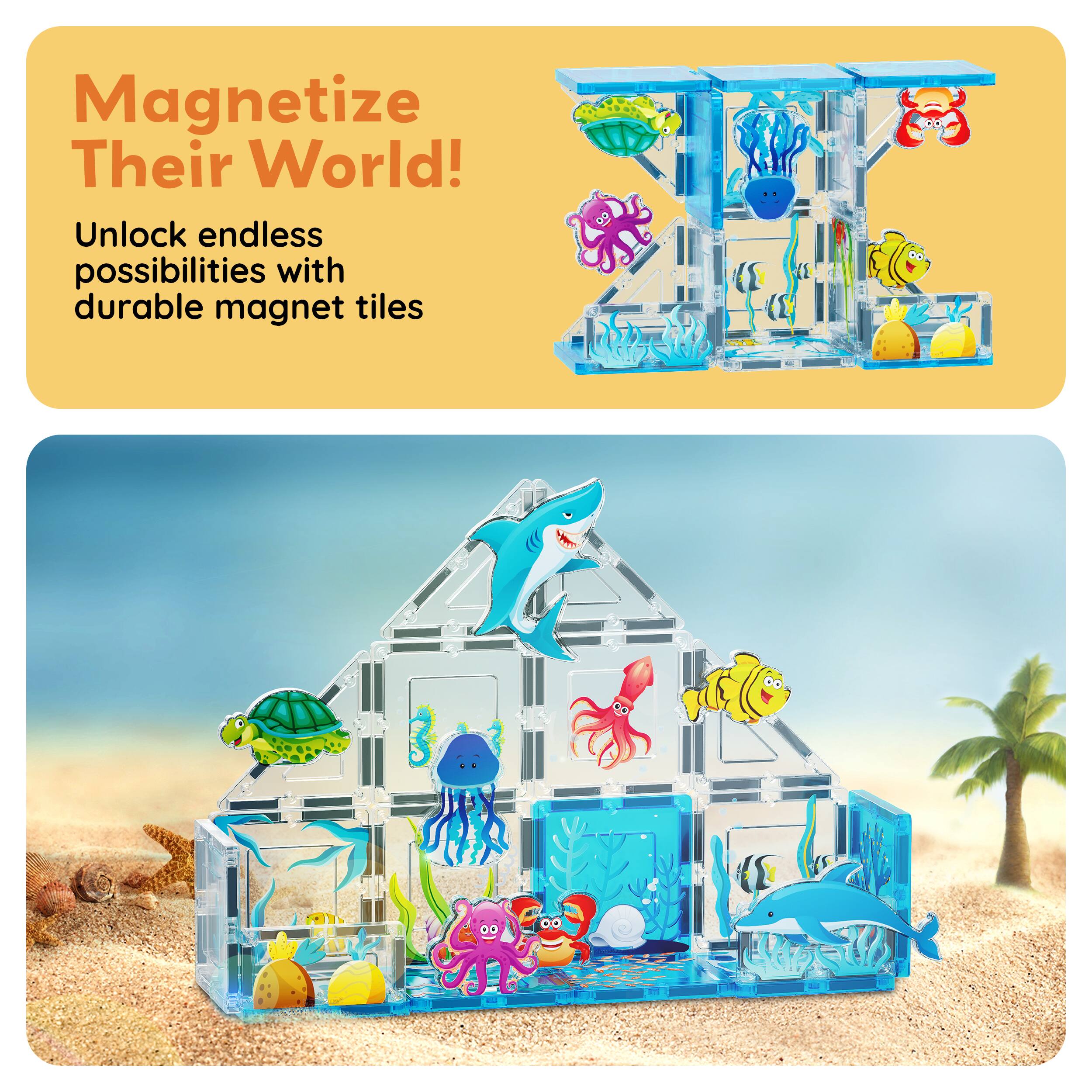 Magnetize Their World!  
Unlock endless possibilities with durable magnet tiles