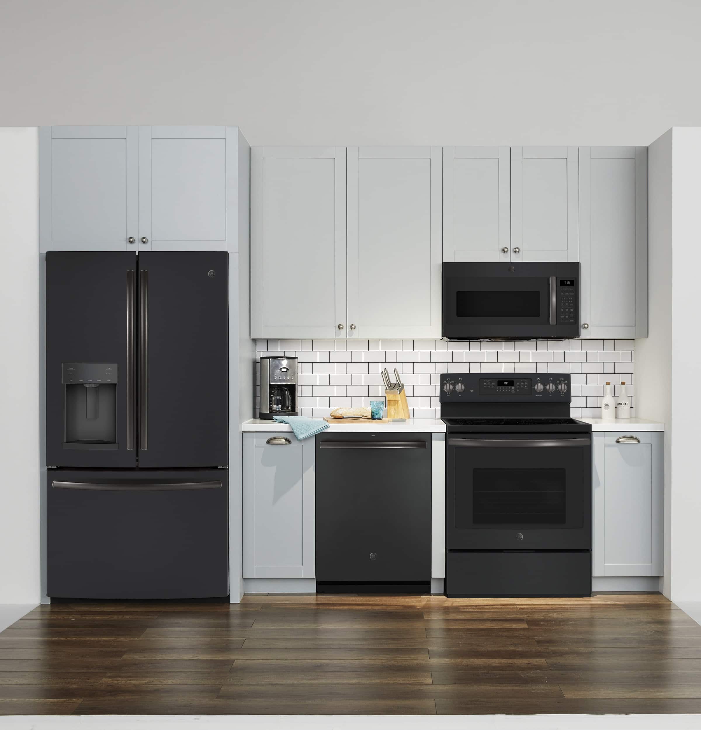 Alt View 18. GE - 1.9 Cu. Ft. Over-the-Range Microwave with Steam Cleaning - Fingerprint Resistant Black Slate.