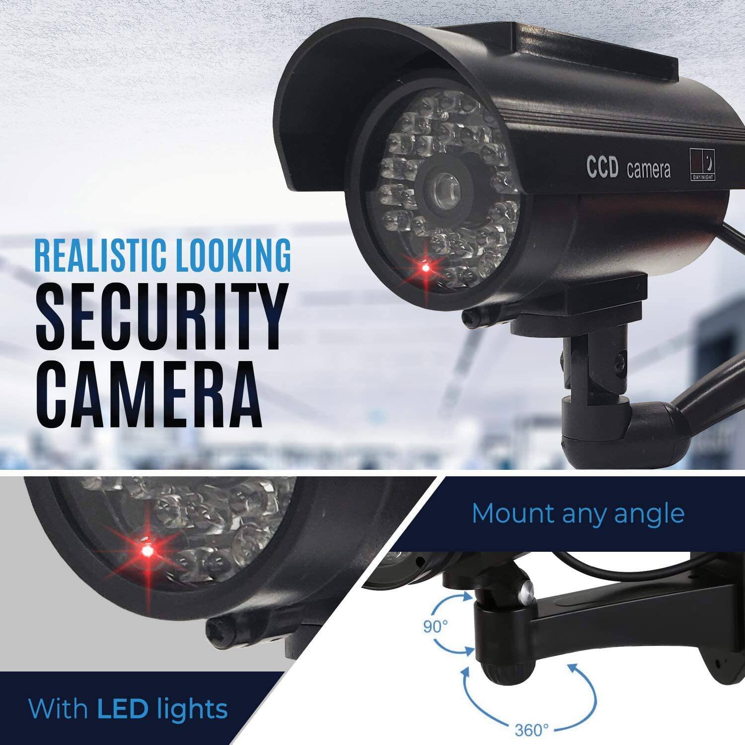 CCD camera  
REALISTIC LOOKING SECURITY CAMERA  
Mount any angle 90° with LED lights 360°