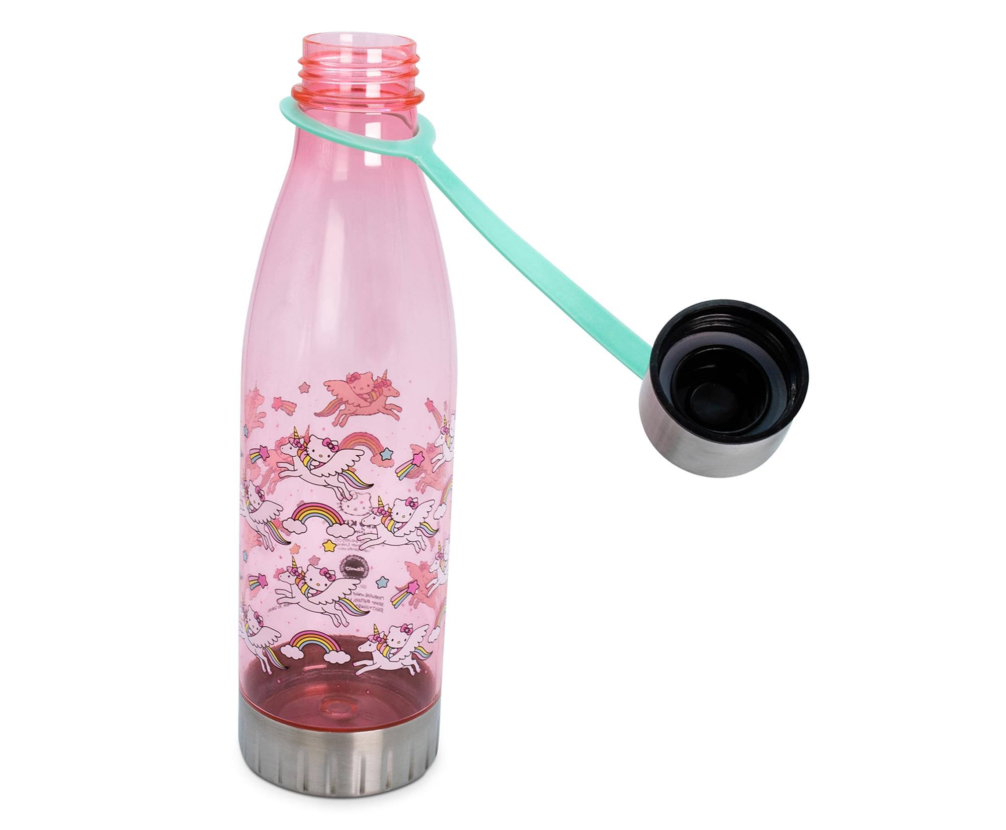 Alt View 10. Silver Buffalo - Sanrio Hello Kitty Unicorn Rainbow Toss Water Bottle With Lid | Holds 20 Ounces - Pink.