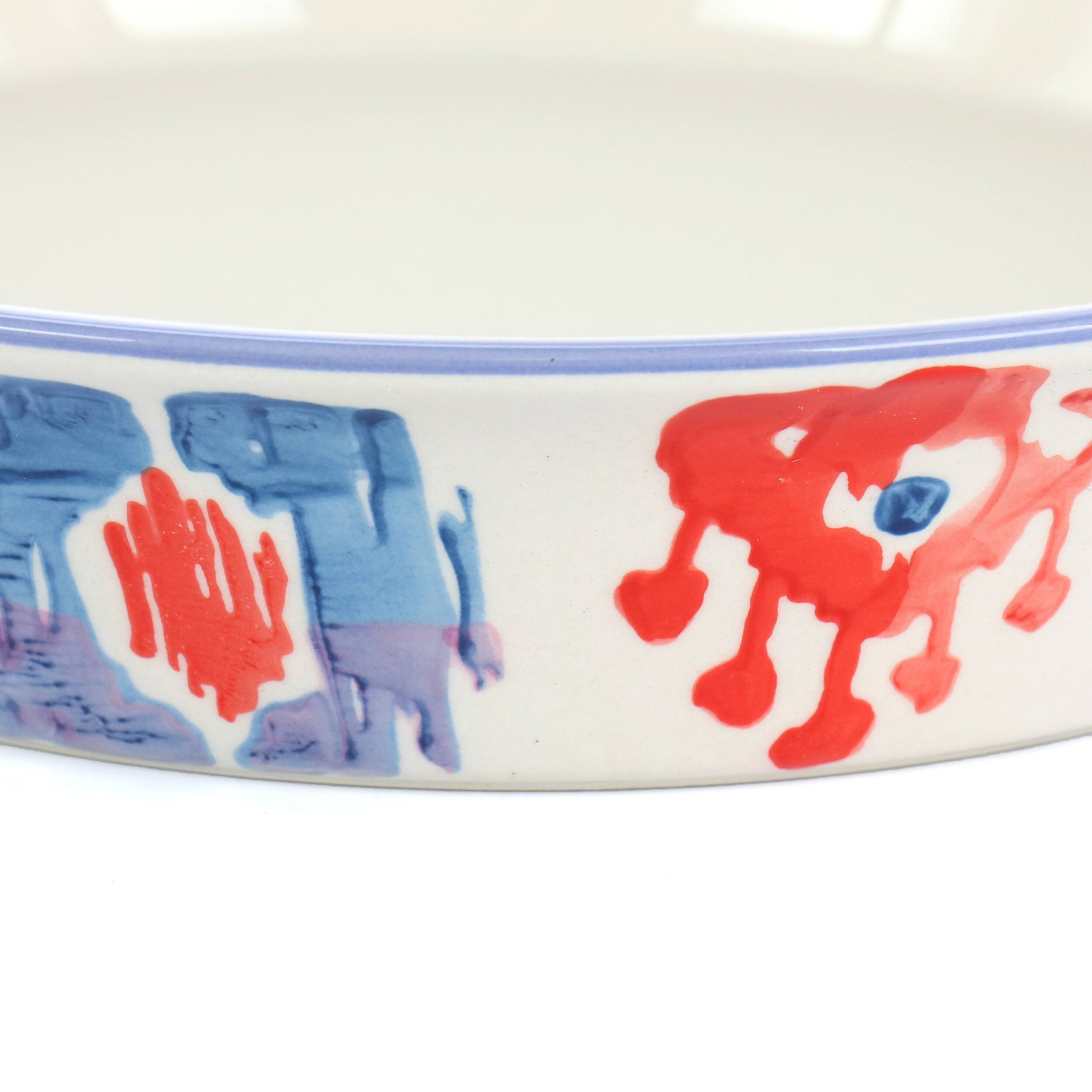 Alt View 2. Gibson - Spice By Tia Mowry Sweet Basil 1.5 Quart Round Stoneware Pie Dish - Blue and Orange.