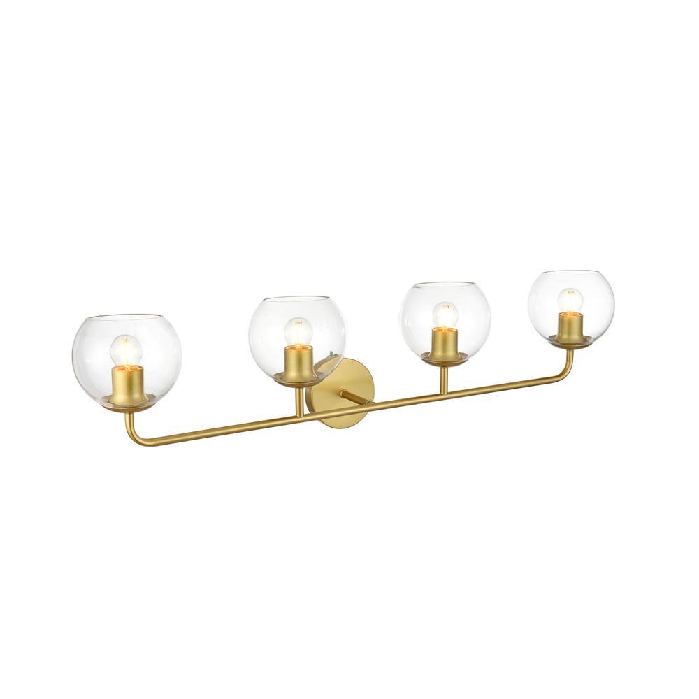 Living District - Genesis 4 light Bath Sconce - Brass And Clear price history on PriceWatchPro