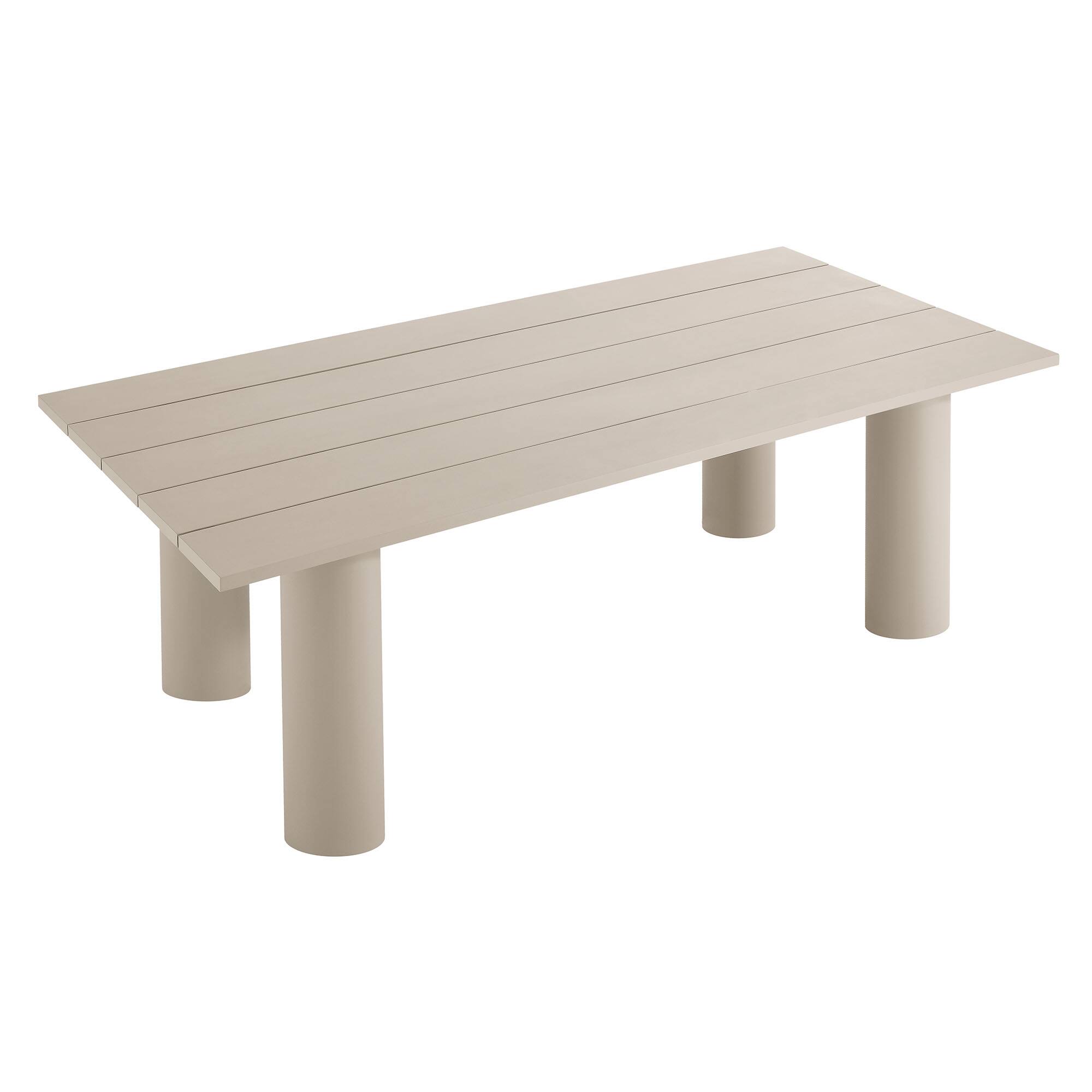Alt View 2. Modway - Nautica Outdoor Patio 87" Rectangular Aluminum Dining Table by Modway - Taupe.
