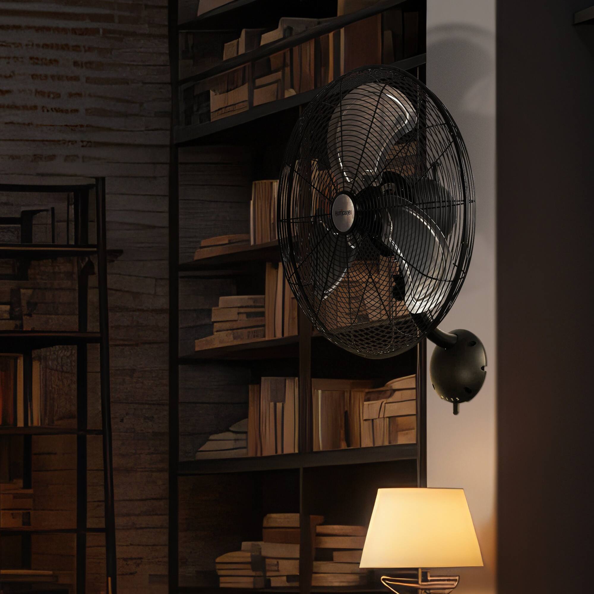 Alt View 4. Hurricane - Hurricane 16 Inch Pro High Velocity Oscillating Metal Wall Mount Fan, Black - Black.