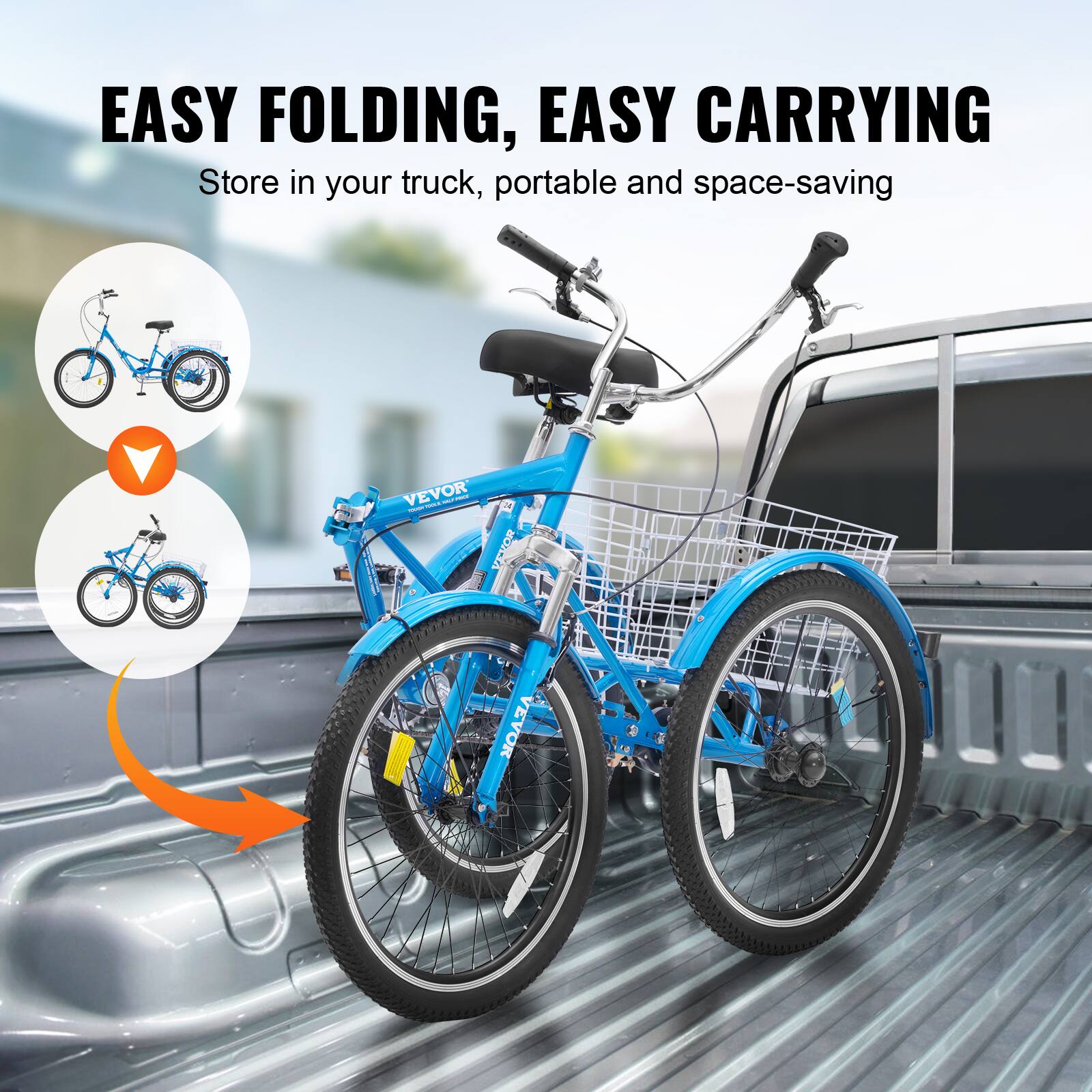 EASY FOLDING, EASY CARRYING
Store in your truck, portable and space-saving
VEVOR 1 - VEVOR