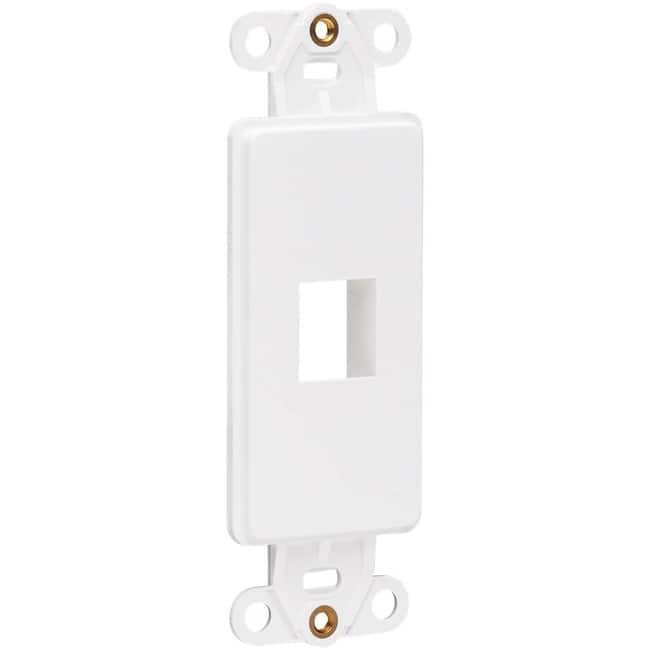 Eaton Tripp Lite Series Center Plate Insert, Decora Style - Vertical, 1 Port, TAA - 1 x Total Number of Socket(s) - White