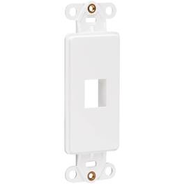 Eaton Tripp Lite Series Center Plate Insert, Decora Style - Vertical, 1 Port, TAA - 1 x Total Number of Socket(s) - White