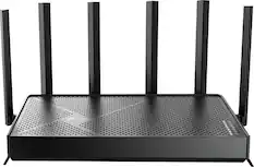 Front. TP-Link - Archer BE12000 Tri-Band Wi-Fi 7 Router - Black.