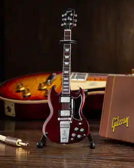 Axe Heaven - Gibson 1964 SG Standard Cherry Mini Guitar Replica Collectible - Collectibles - Multicolor