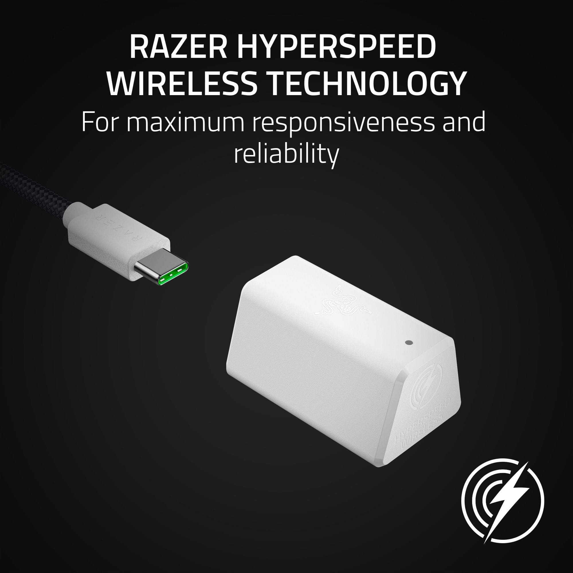 RAZER HYPERSPEED WIRELESS TECHNOLOGY: For maximum responsiveness and reliability.