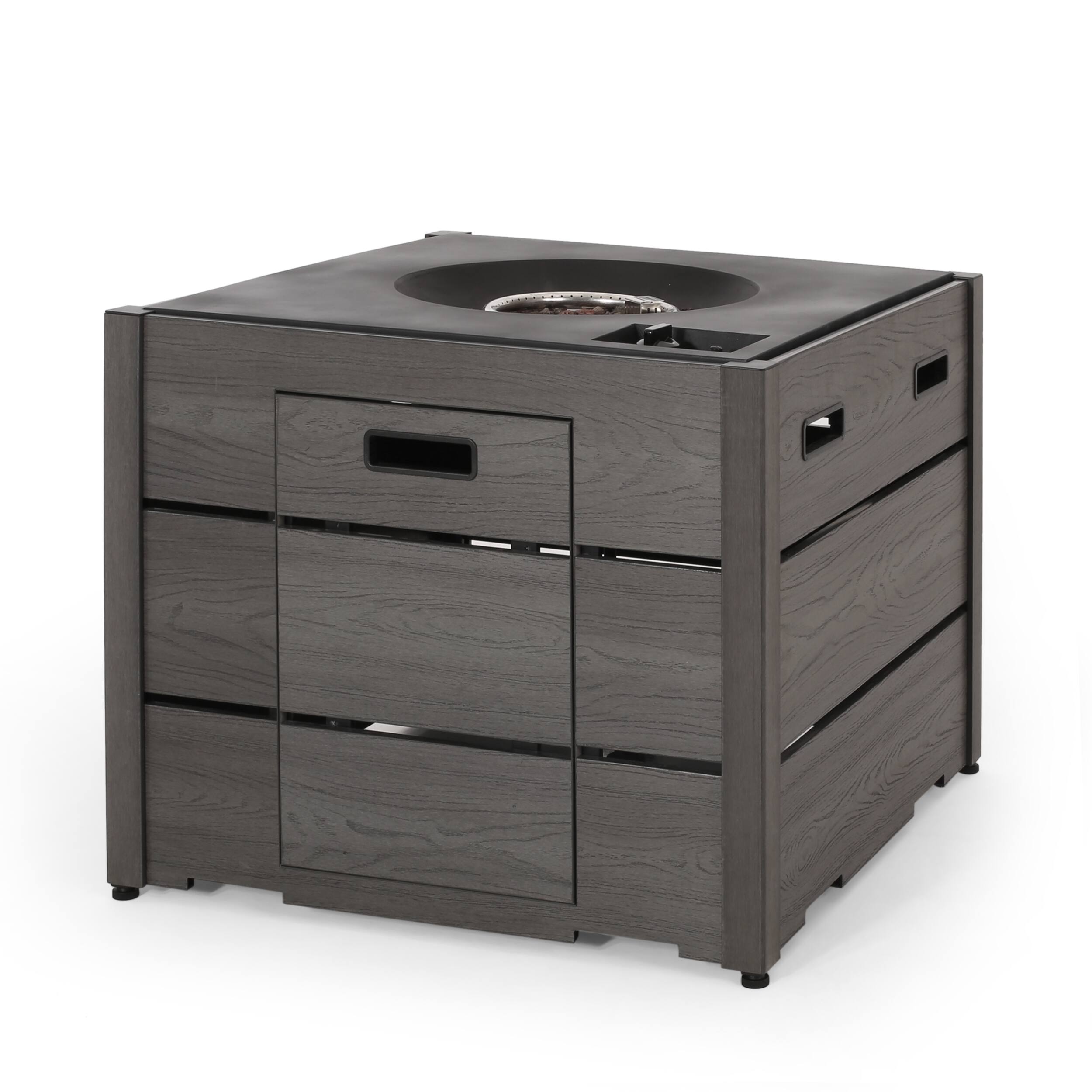 Left. APRILSOUL - ARCHIE SQUARE WPC FIRE PIT BASE.