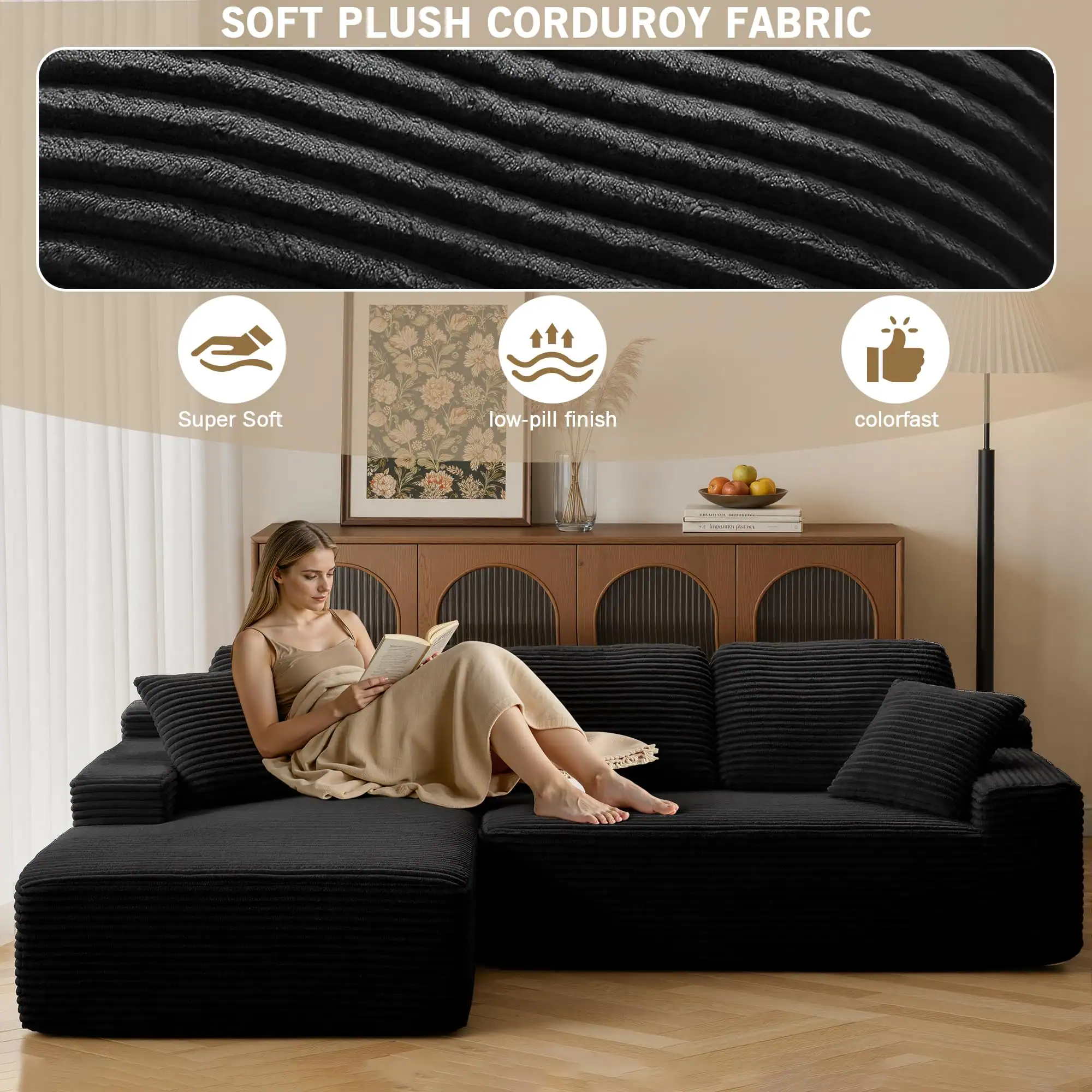 SOFT PLUSH CORDUROY FABRIC

Super Soft
low-pill finish
colorfast