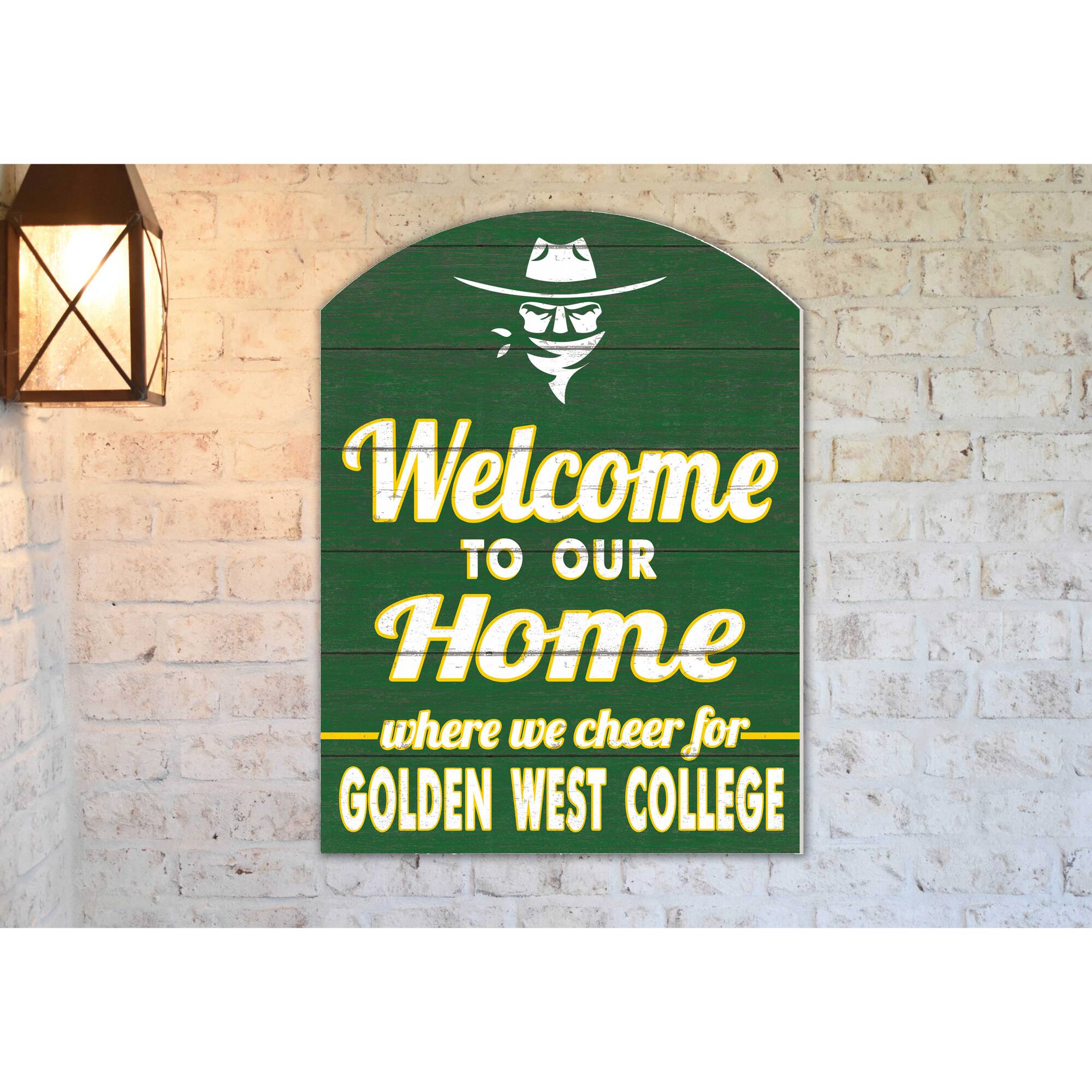 Jardine Golden West College 16'' x 22'' Marquee Sign Green 5110364 ...