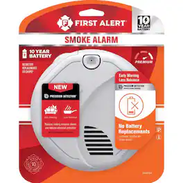 First Alert - Battery-Powered Ionization/Photoelectric Dual Sensor Smoke Detector 1 pk