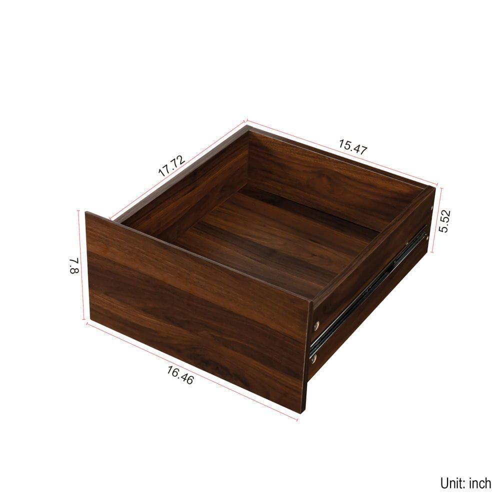 Alt View 9. Kadyn - Modern Corner Home Office storage with extendable table, Study Writing Desk Workstation for Home, Office, Brown - Brown.