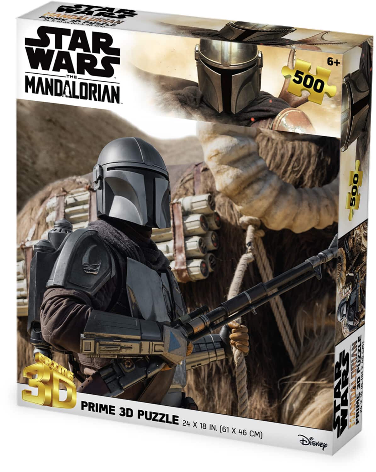 PopMarket - The Mandalorian Mando contains 500pc 24x18 in 3D Lenticular Puzzle - COLLECTIBLES - Multicolor